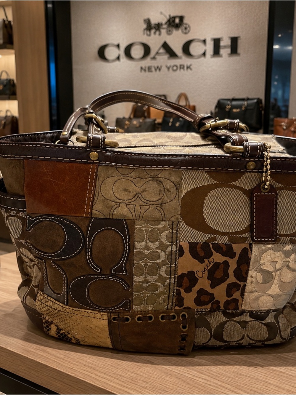 Coach Signature Patchwork Tote Bag